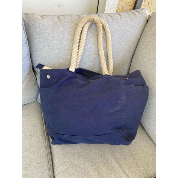 Sunn'N'Sand Starfish Tote Bag Blue & White Beaded Beach Handbag - Picture 2 of 6